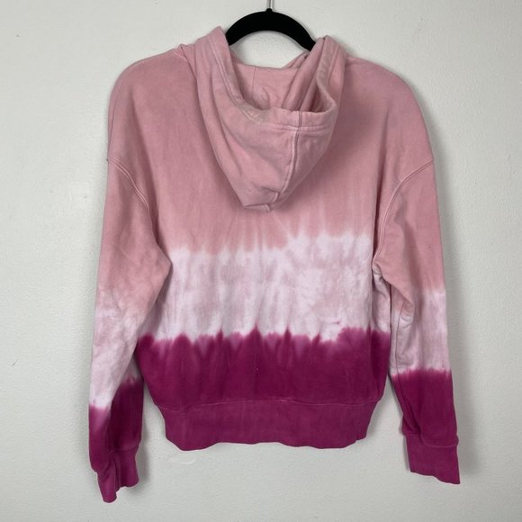 Wildfox Woman's Sz XS Pink Hooded Ombre Sweatshirt Lounge Wear Cozy Comfy - Picture 7 of 8